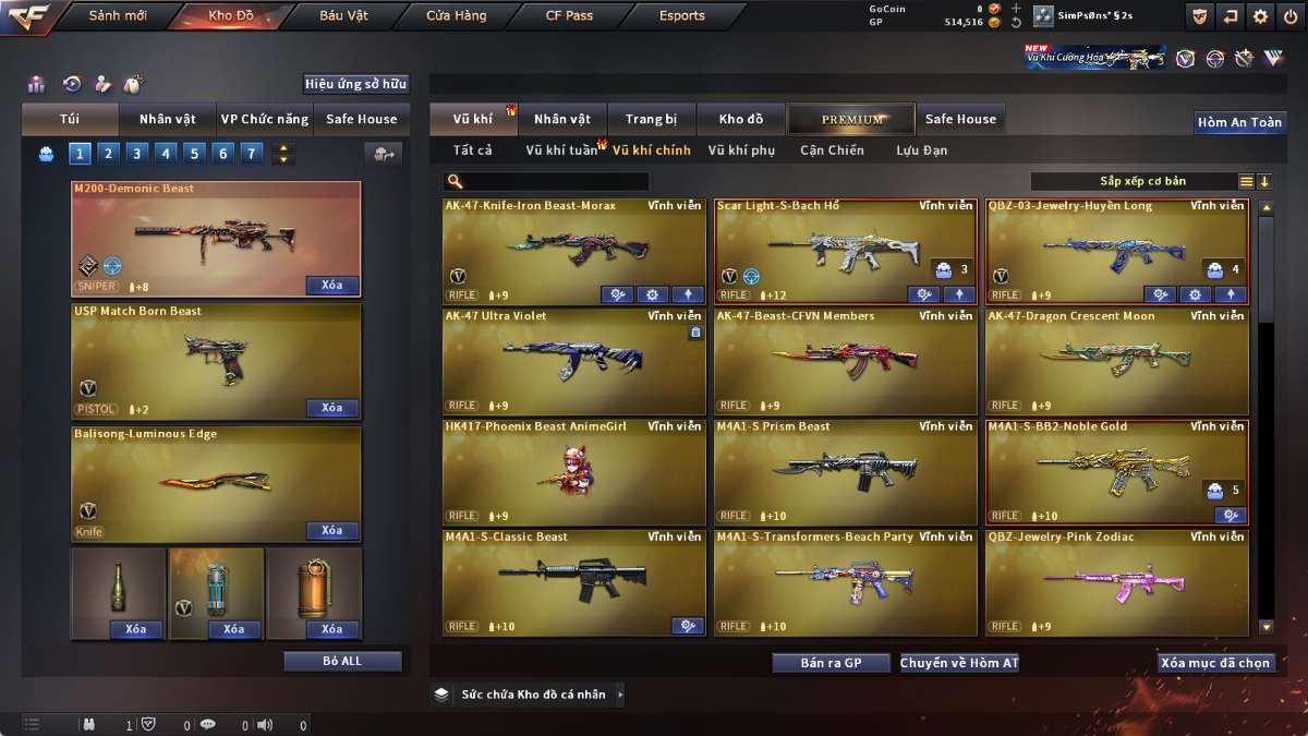 shop acc cf uy tin gia re
